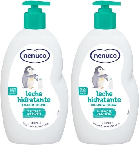 Nenuco Leite hidratante para bebé, fragrância original, 24 horas de hidratação, 500 ml
