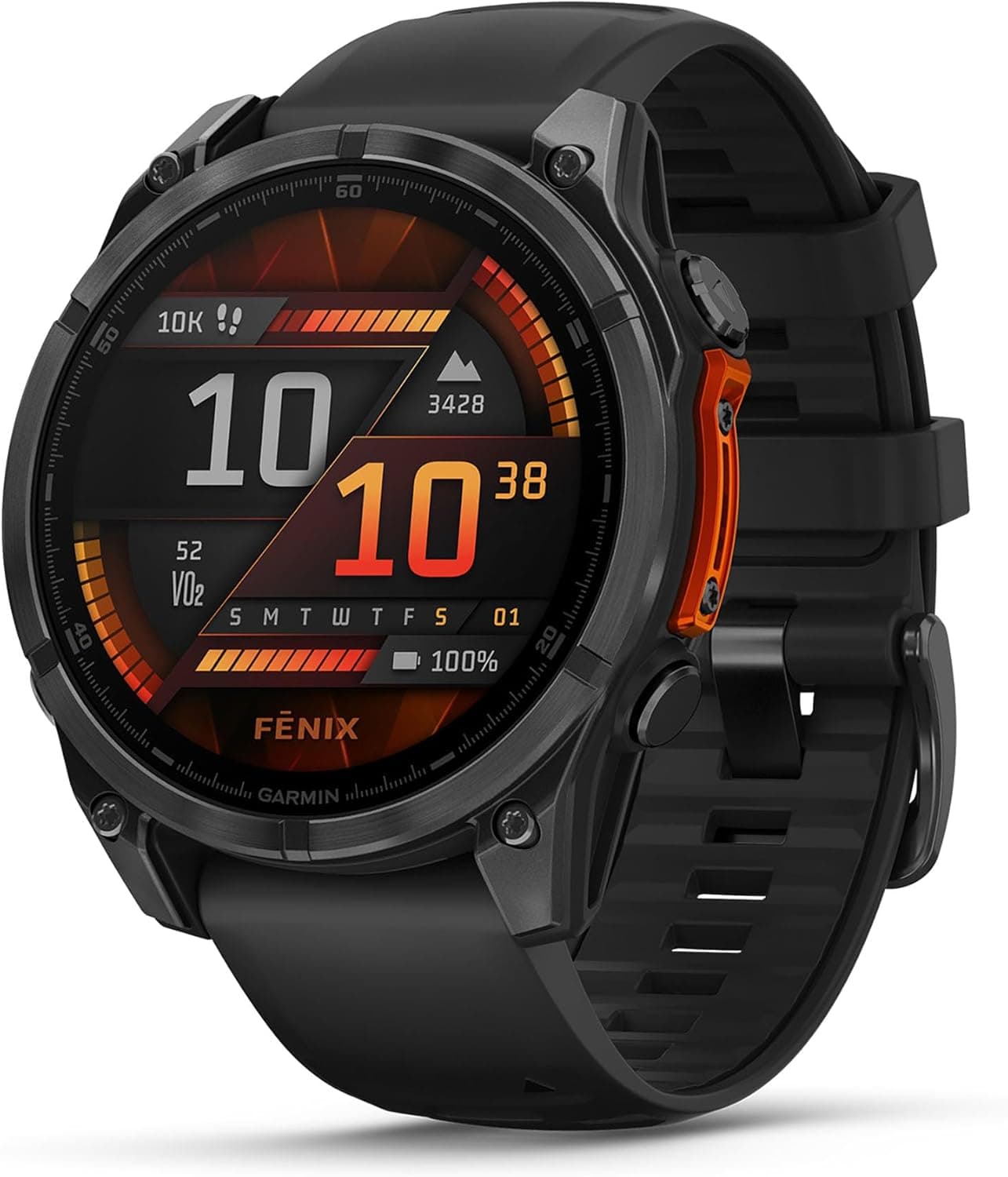 Garmin fGZRD nix ​​8-47 mm, Relógio de alto desempenho GPS multifuncional com ecrã táctil AMOLED, lanterna LED, altifalante e microfone integrados, mapas e até 16 dias de autonomia, preto