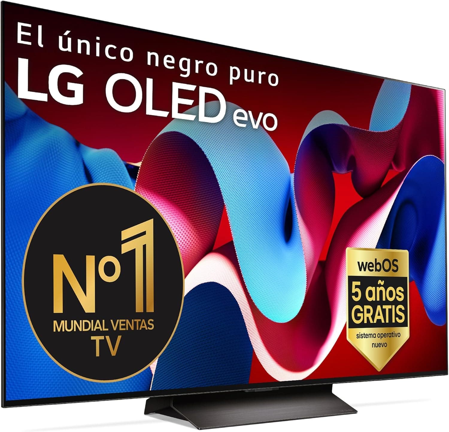 LG OLED55C44LA.AEU, 55", OLED 4K, série C4, 3840x2160, Smart TV, WebOS24, Processador a9, Dolby Atmos, TV Gaming, 144 Hz, AMD FreeSync, preto