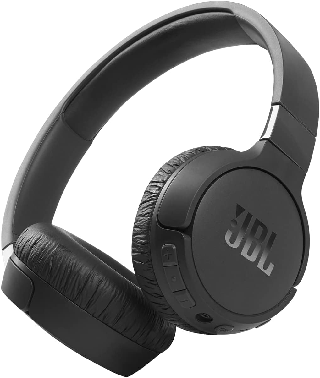 JBL Tune 660 NC Auriculares sem fios sem fios com bluetooth e cancelamento de ruído, som Pure Bass, até 44 h de música de música contínua, cor preta