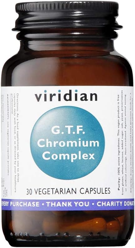 Viridian GTF cromado, 30 cápsulas