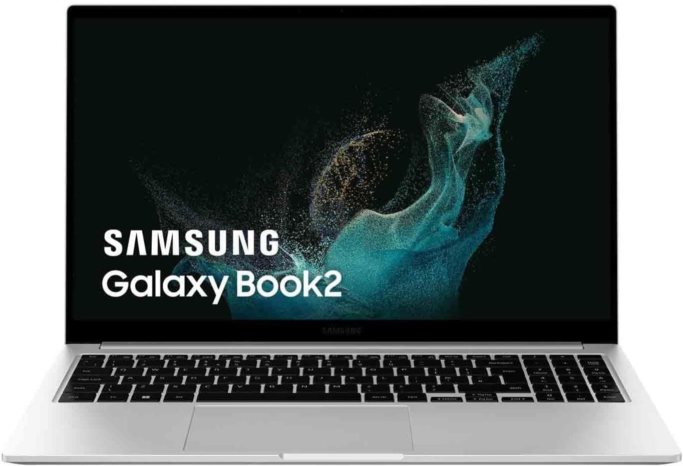 Samsung Galaxy Book2 Computador portátil Full HD de 15,6", 8 GB RAM, 521 GB NVMe SSD, Intel Core i5-1235U 12th Gen, Intel Iris Xe, Windows 11 Home, prateado, teclado QWERTY espanhol