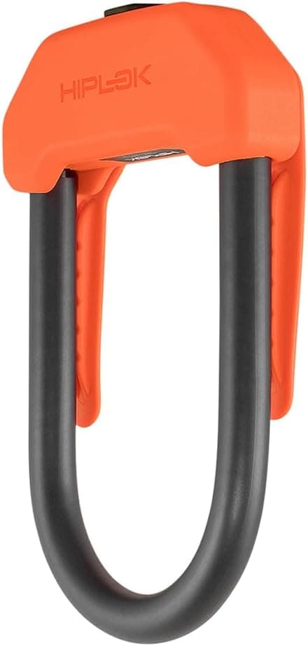 Hiplok DX | Cadeado em U antirroubo para bicicleta cor laranja