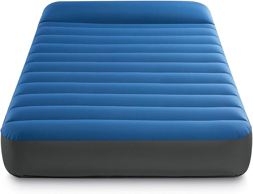 Intex colchão insuflável individual Camping Mattress, 99 x 191 cm, fibra de tecnologia, material TPU, leve, confortável e estável, com insuflador elétrico incluído