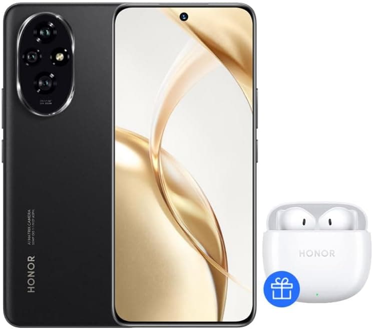 HONOR 200 Smartphone 5G, 8 GB + 256 GB, ecrã OLED de 6,7 polegadas (17 cm), 120 Hz, bateria 5200 mAh tripla câmara 50 MP MagicOS 8,0/Android 14, preto