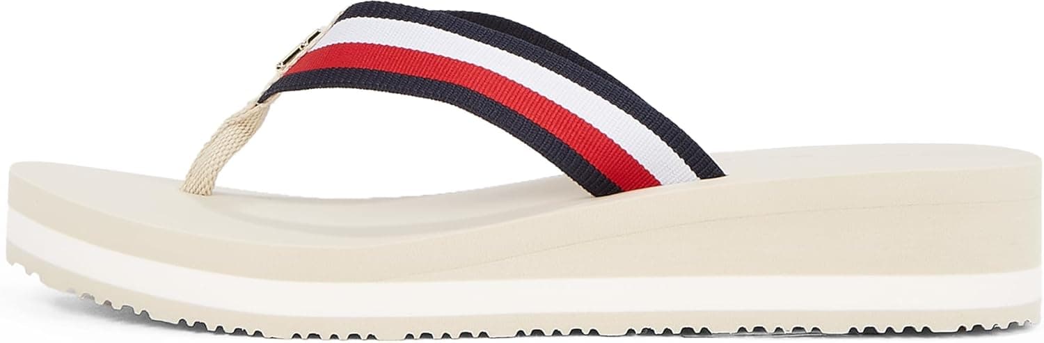 Tommy Hilfiger TH Corp Mid Wedge | Sandálias femininas com salto médio e alça com logótipo