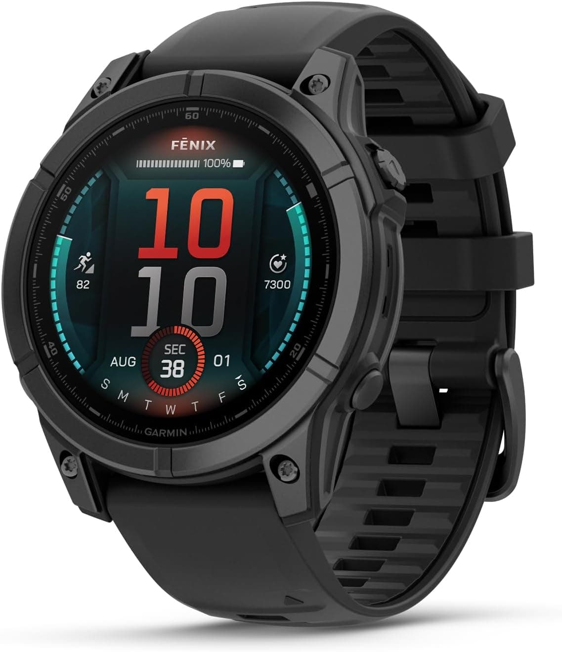Garmin fGZRD nix ​​E - 47 mm, relógio de alto desempenho GPS multi-desporto com ecrã táctil AMOLED, frequência cardíaca, mapas e até 10 dias de autonomia, aço cinzento