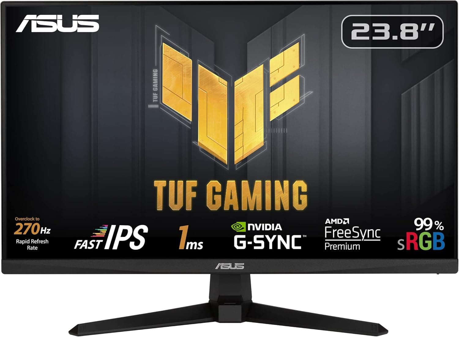 ASUS VG249QM1A | Monitor gaming FHD 23,8'' com painel Fast IPS, 270 Hz, 1 ms e compatibilidade FreeSync/G-Sync