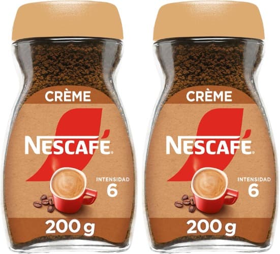 Nescafé Crème | Café solúvel cremoso em frasco de vidro 200 g x 2