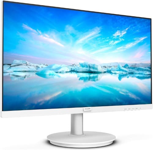 Philips 241V8AW Monitor Full HD de 24 polegadas, altifalantes integrados, (1920 x 1080, 75 Hz, VGA, HDMI), branco
