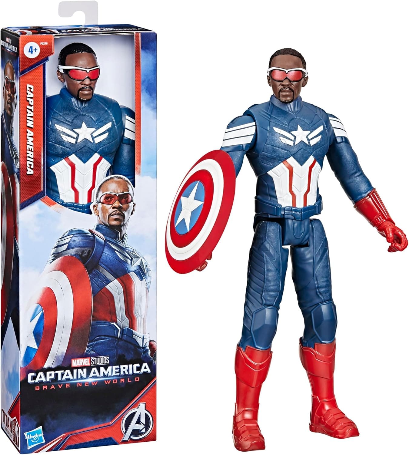 Marvel Studios, Captain America Brave New World, Titan Hero Series, figura de ação do capitão América