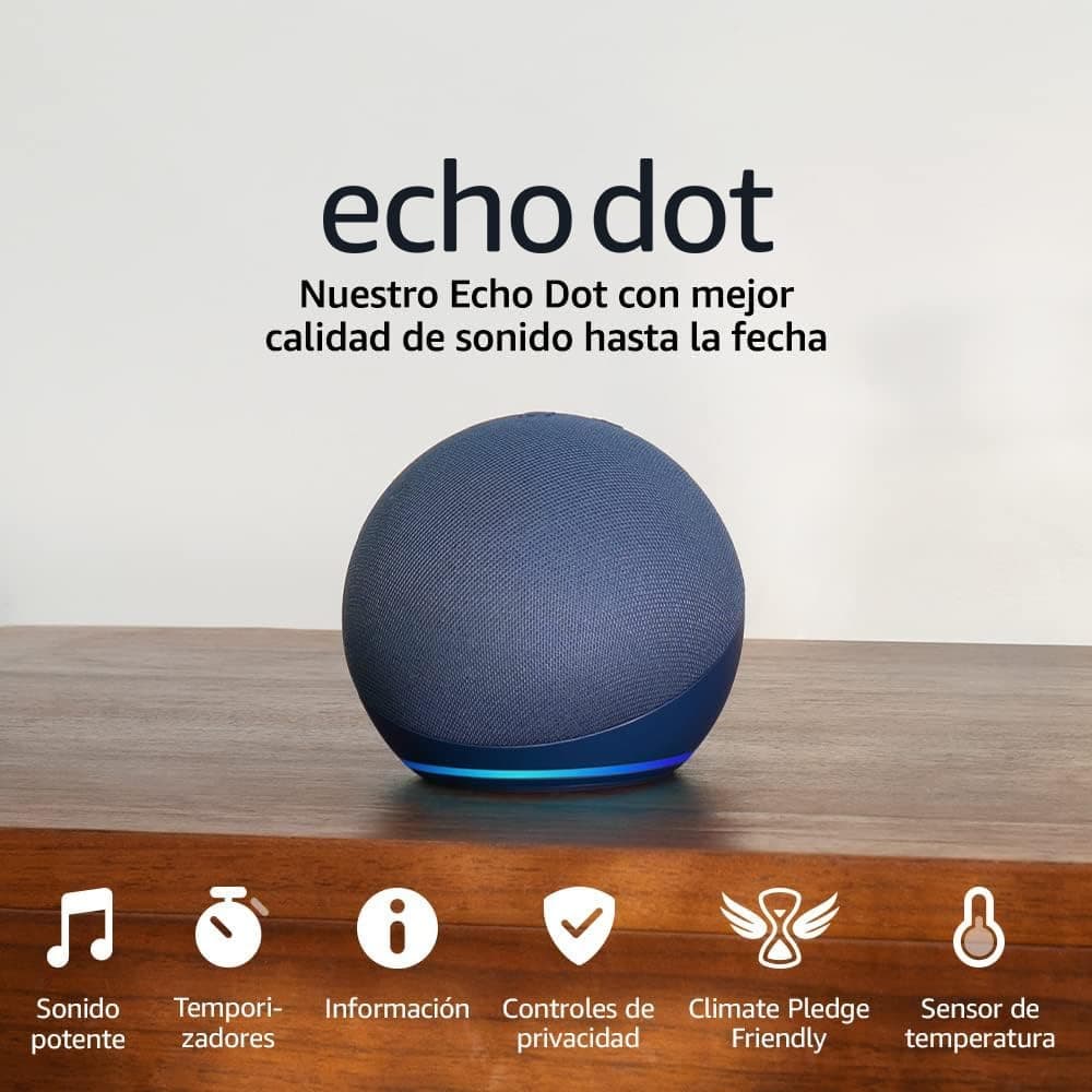 Echo Dot (5ª geração, modelo 2020) | Coluna inteligente Wi-Fi e Bluetooth com Alexa, com um som mais potente e amplo