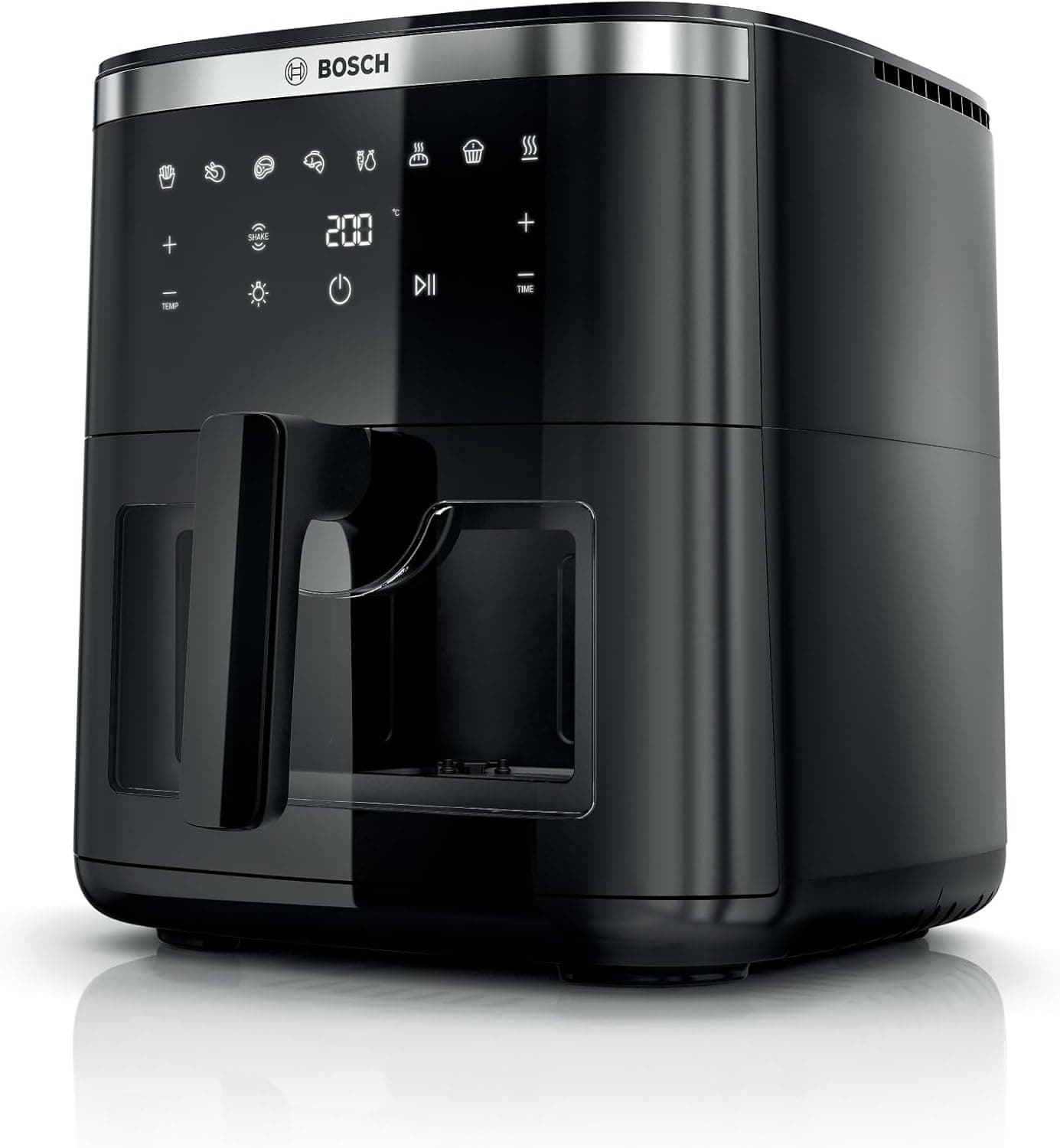 Bosch Serie 6 MAF671BO | Air fryer XXL de 7,2 L com 7 programas e janela de visualização