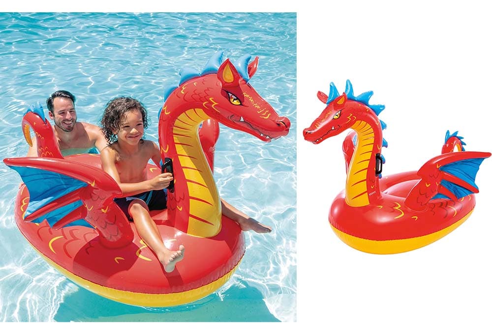 Intex, Insuflável de piscina com design de dragão, 198 x 173 cm