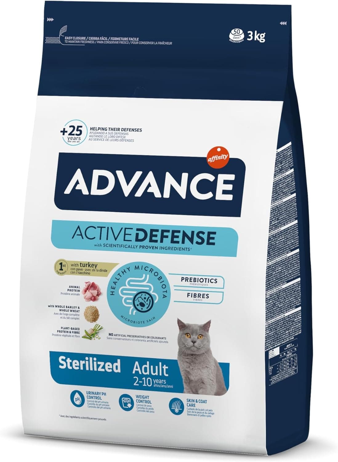 Advance Comida esterilizada para gatos com peru, 3 kg