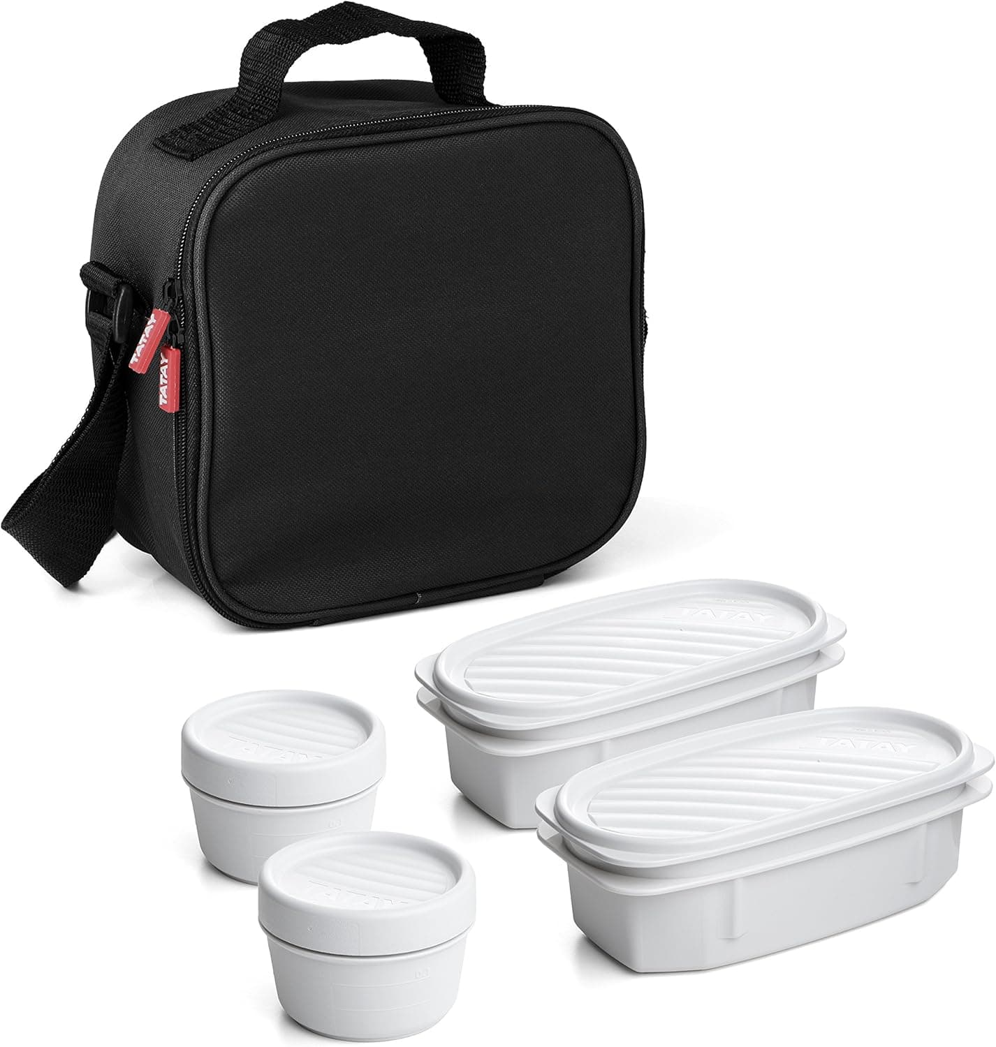 TATAY Urban Food Casual Bolsa térmica para transportar alimentos com 4 caixas herméticas incluídas, 3 litros de capacidade