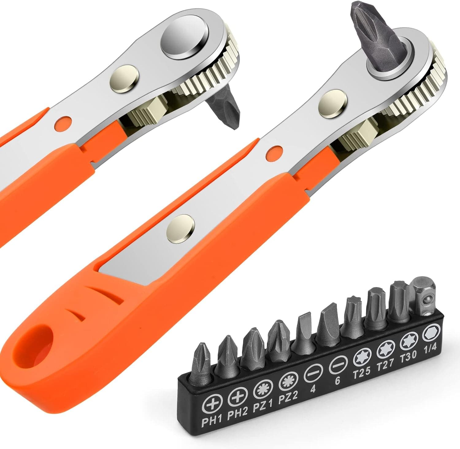 OSDUE Mini chave de fenda de catraca de dupla face de 110 mm, chave de fenda Phillips para reparação de automóveis e eletrodomésticos, conjunto de chaves de fenda