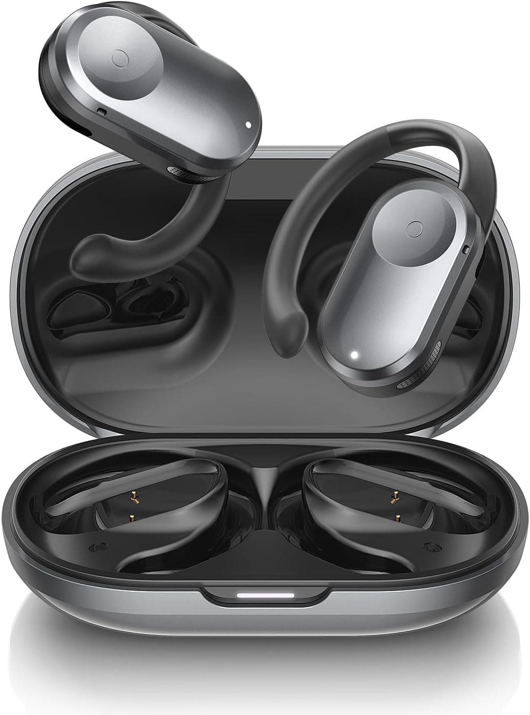 BlitzMax Open Ear Headphones | Auriculares desportivos sem fios com condução aérea, microfone com cancelamento de ruído e resistentes à água