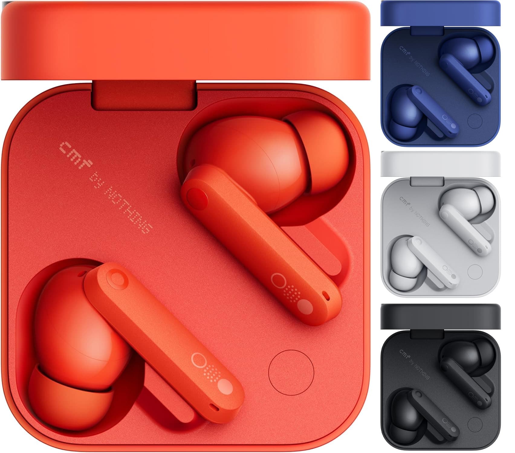 CMF by Nothing Buds Pro 2 Auriculares sem fios com som HiFi, cancelamento ativo de ruído híbrido de 50 dB, 6 microfones HD e efeito áudio espacial - laranja