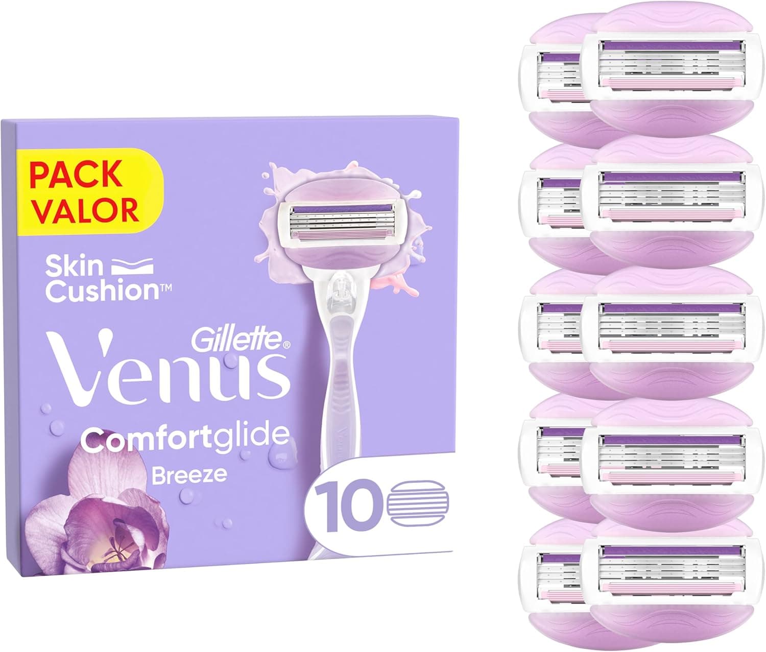Gillette Venus Comfortglide Breeze | Pack de 10 recargas para lâmina feminina com 3 lâminas