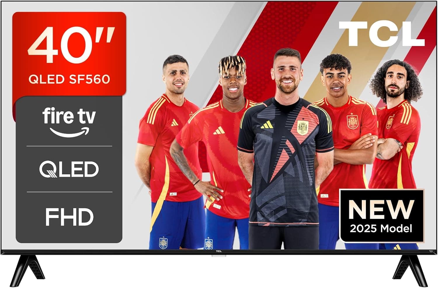 TCL 40SF560 – Smart QLED Full HD de 40" TV Direct LED com Fire TVy HDR, pressione e pergunte à Alexa, design metálico sem moldura
