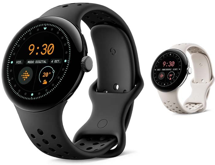 Google Pixel Watch 3 (41 mm) - Caixa em prata polida - correia em cor de porcelana - Wi-Fi