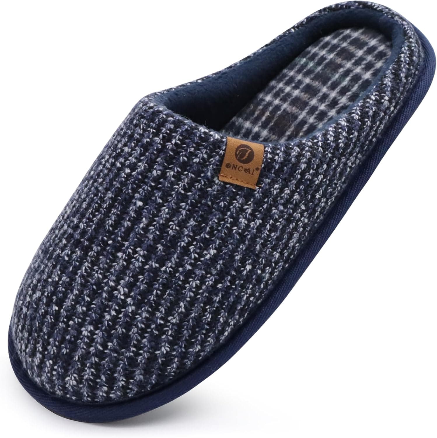 ONCAI Chinelos de inverno de estar em casa para homem, com espuma de memória e sola antiderrapante