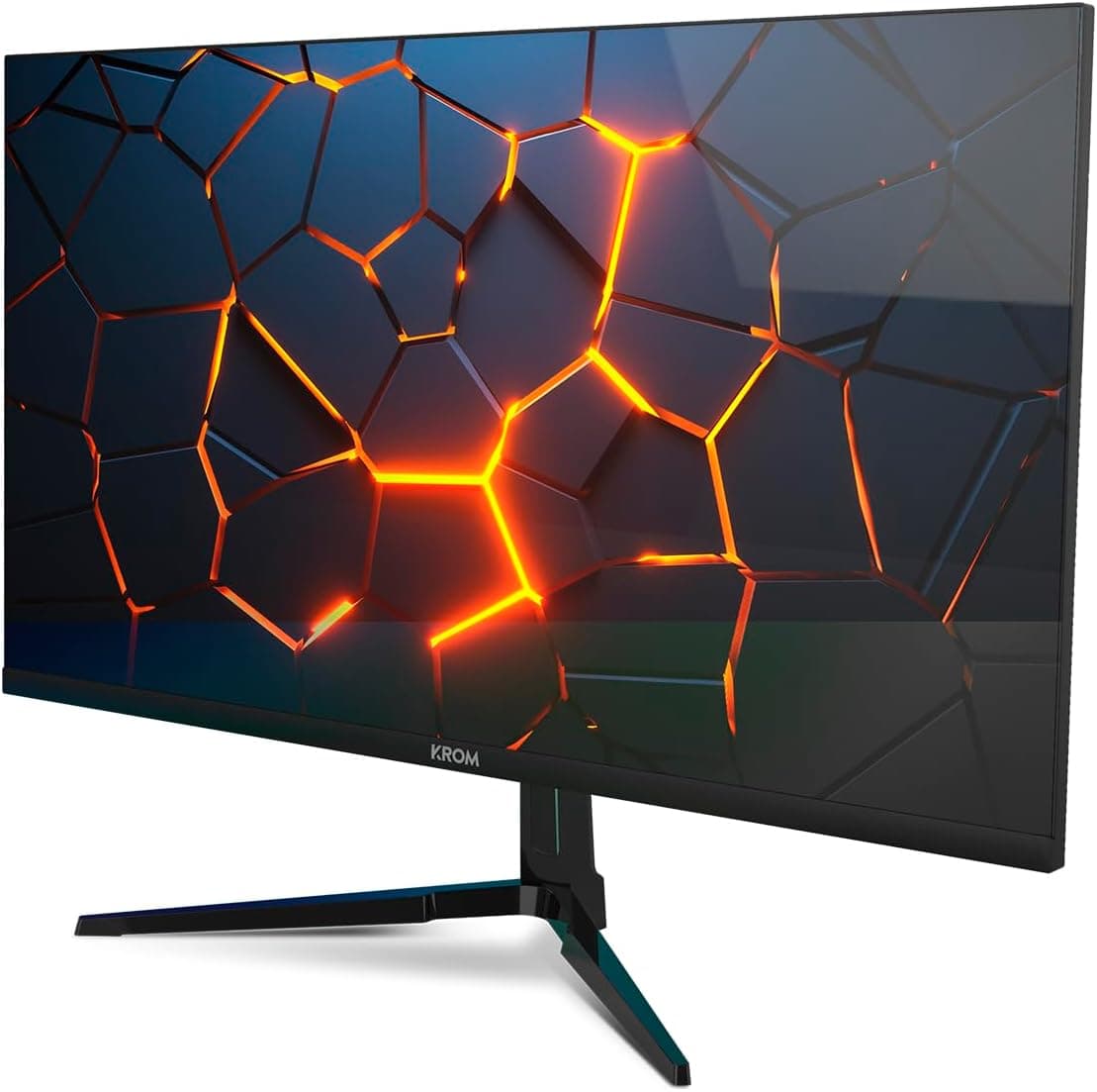 KROM KERTZ Monitor de jogos RGB 200HZ IPS, 1 ms tempo de resposta, FullHD (1920 X 1080 px), HDR, AMD Freesync & NVIDIA G-Sync, Low Blue Light/Flicker Free, HDMI 2.0, Disisis. play Port 1.5 4, preto