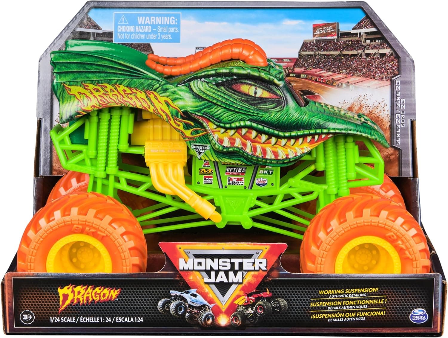 Monster Jam Dragon M23 | Camião de brincar de metal à escala 1:24
