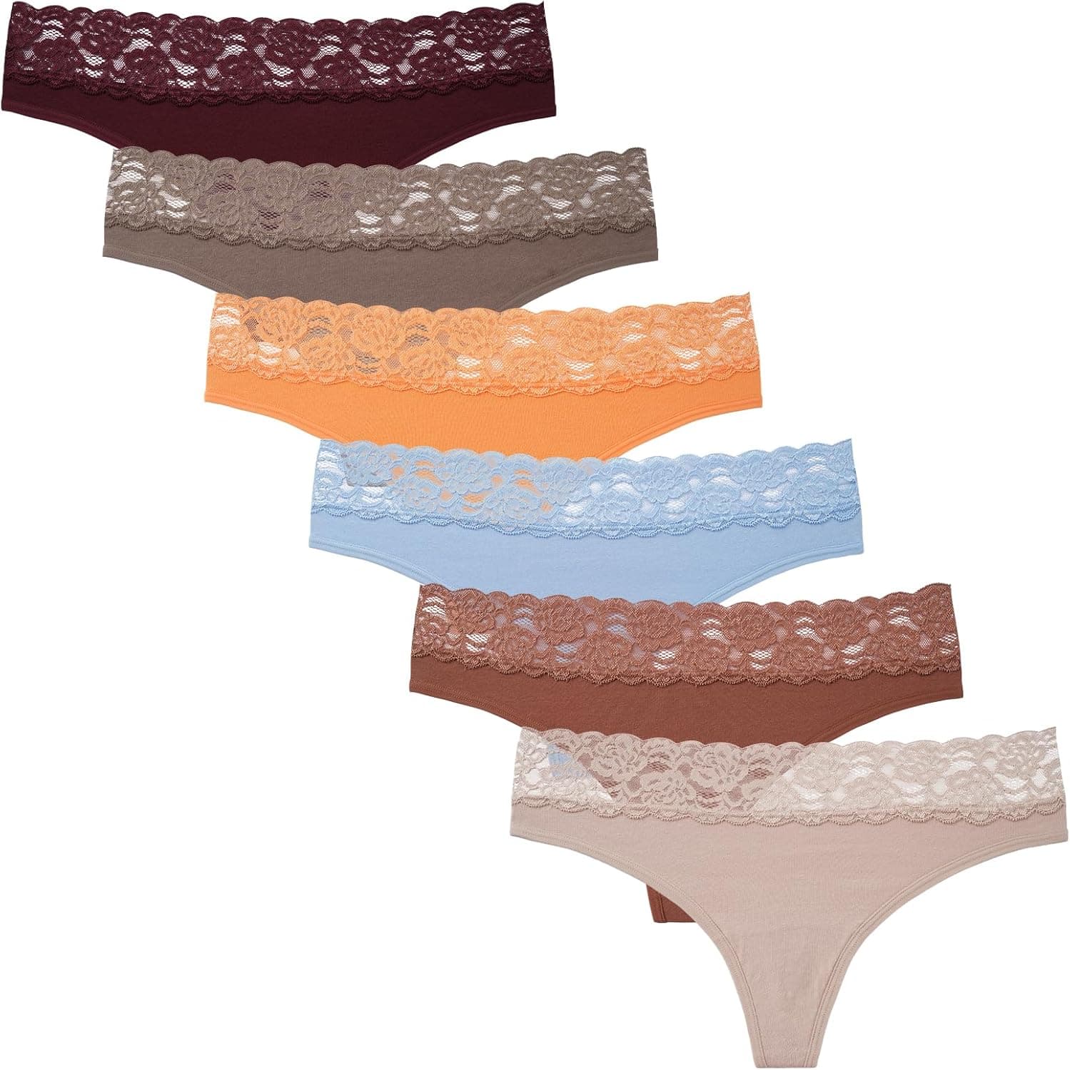 INNERSY Tangas de renda para mulher, pack de 6