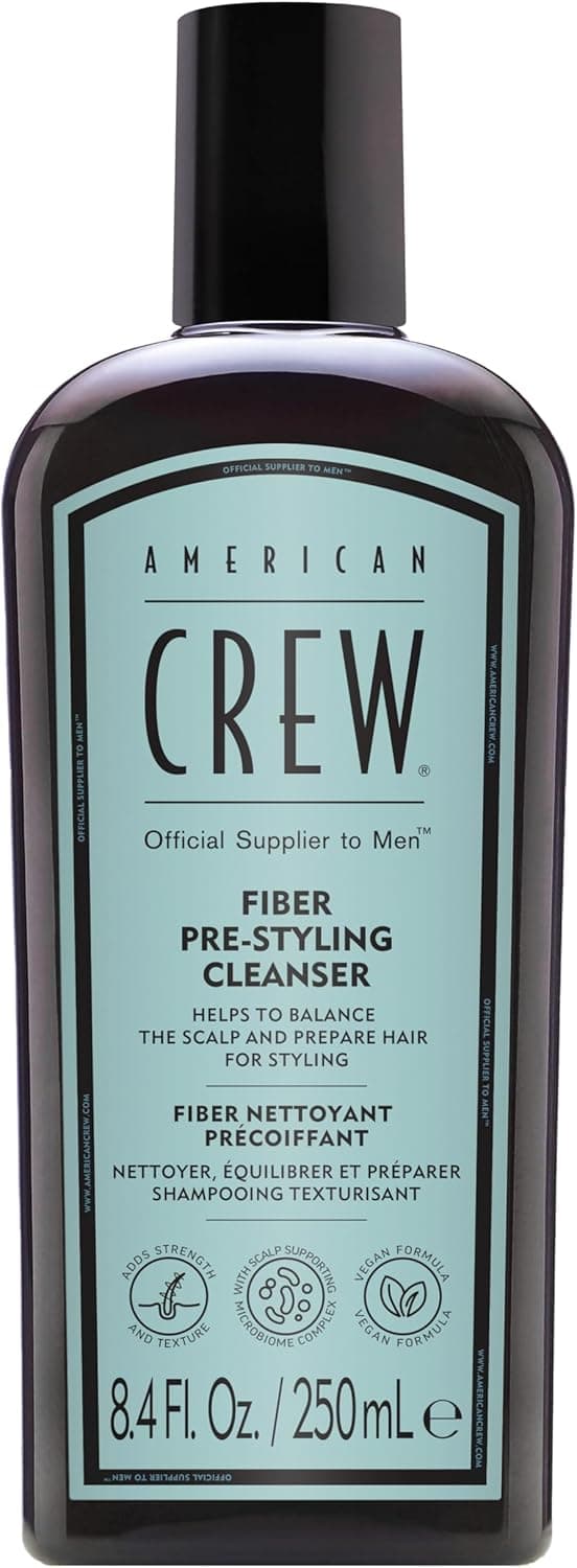 American Crew Fiber Pre-Styling Cleanser | Shampoo fortalecedor para homem, para cabelos danificados, 250 ml
