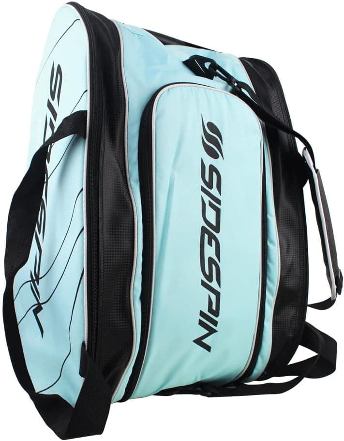 SideSpin - Palete duplo profissional Top Player - capacidade para 4 palhetas - bolso especial para calçado - modo mochila alças
