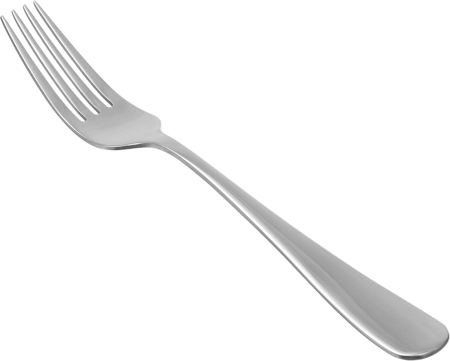 Amazon Basics Garfos de mesa de aço inoxidável, com ponta redonda, prata, conjunto de 12