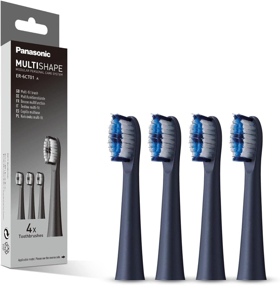 Panasonic ER-6CT01A303 - Conjunto de acessórios com cabeça de escova de dentes elétrica compatível com o sistema MULTISHAPE
