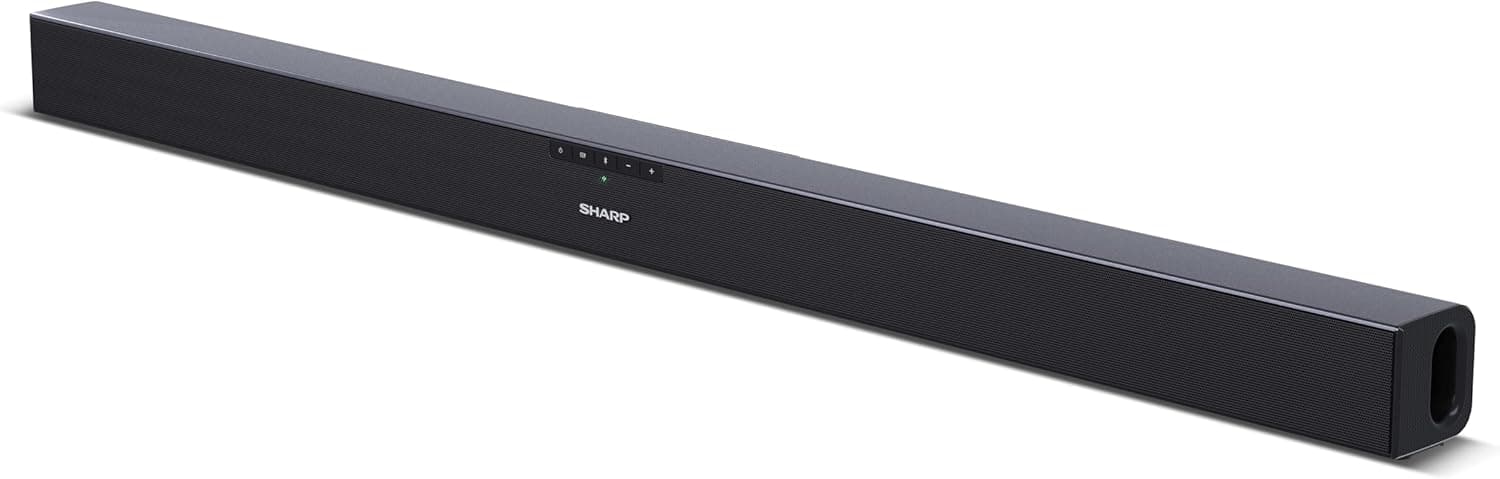 Sharp HT-SB140MT Barra de som 2.0, cinema em casa, Bluetooth com HDMI ARC/CEC, potência máxima total de saída de 150 w, 95 cm, cor preto mate