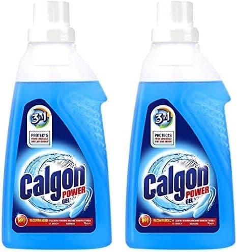 Calgon Gel 4 em 1, anticalcário para a máquina, anticorrosão, elimina odores e sujidade, em formato de gel, 15 doses, 750 ml (embalagem de 2)