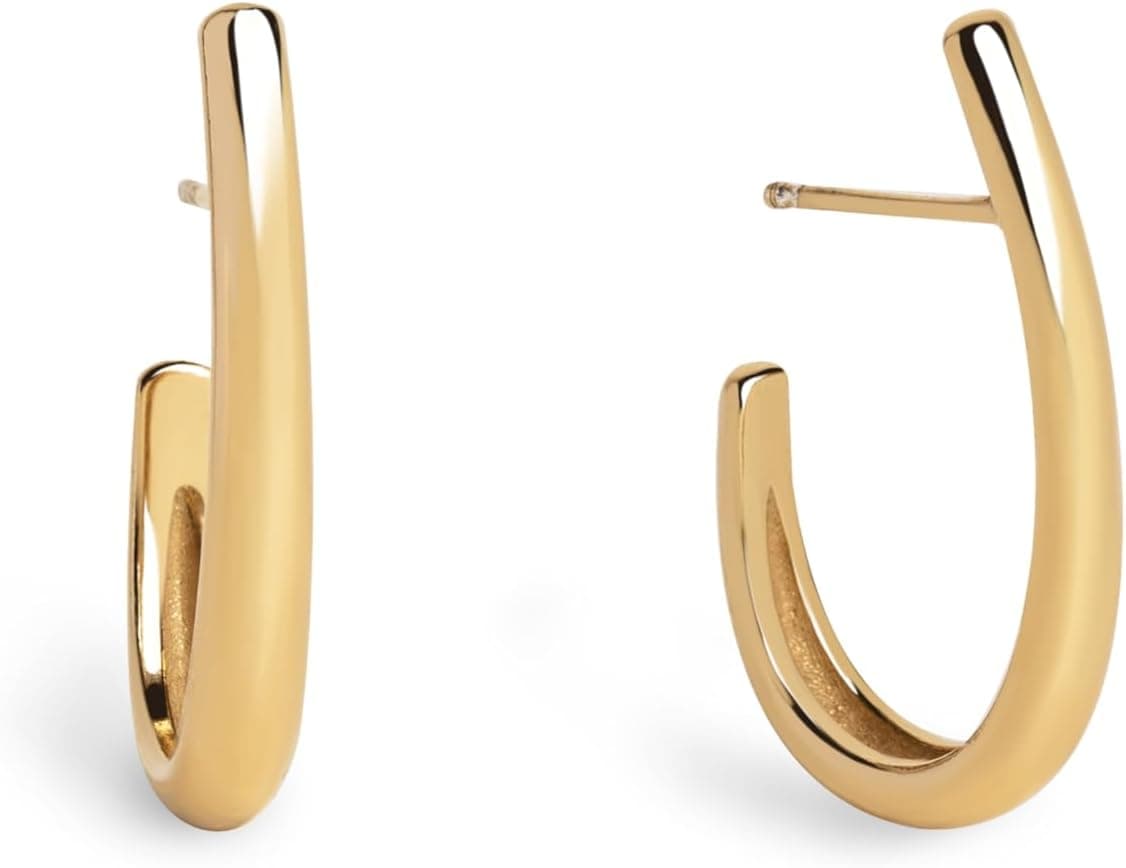 SINGULARU Aby | Brincos em latão com acabamento dourado a ouro 18K ou ródio para mulher