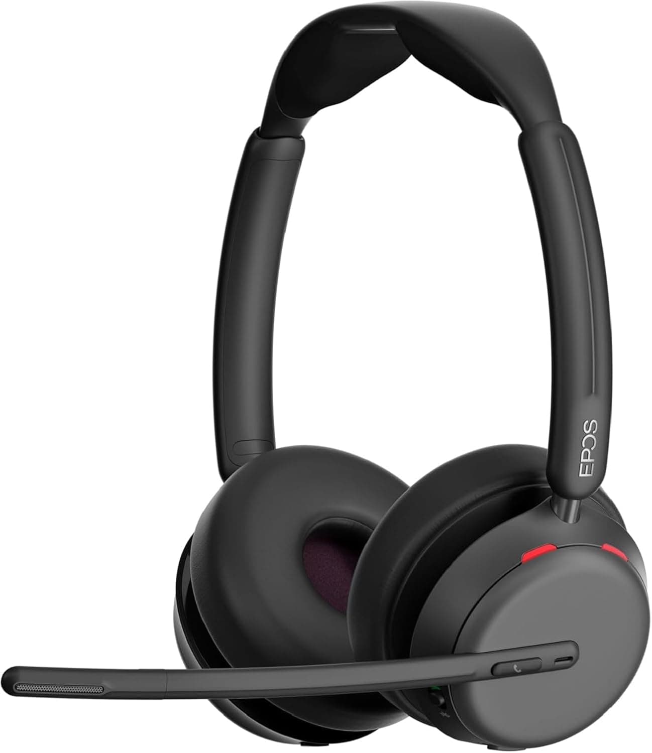Epos Impact 1060 ANC Auriculares Bluetooth profissionais para PC - Auricular duplo, microfone com cancelamento de ruído, AI, controlos intuitivos, super Wideband áudio, para escritórios ruidosos