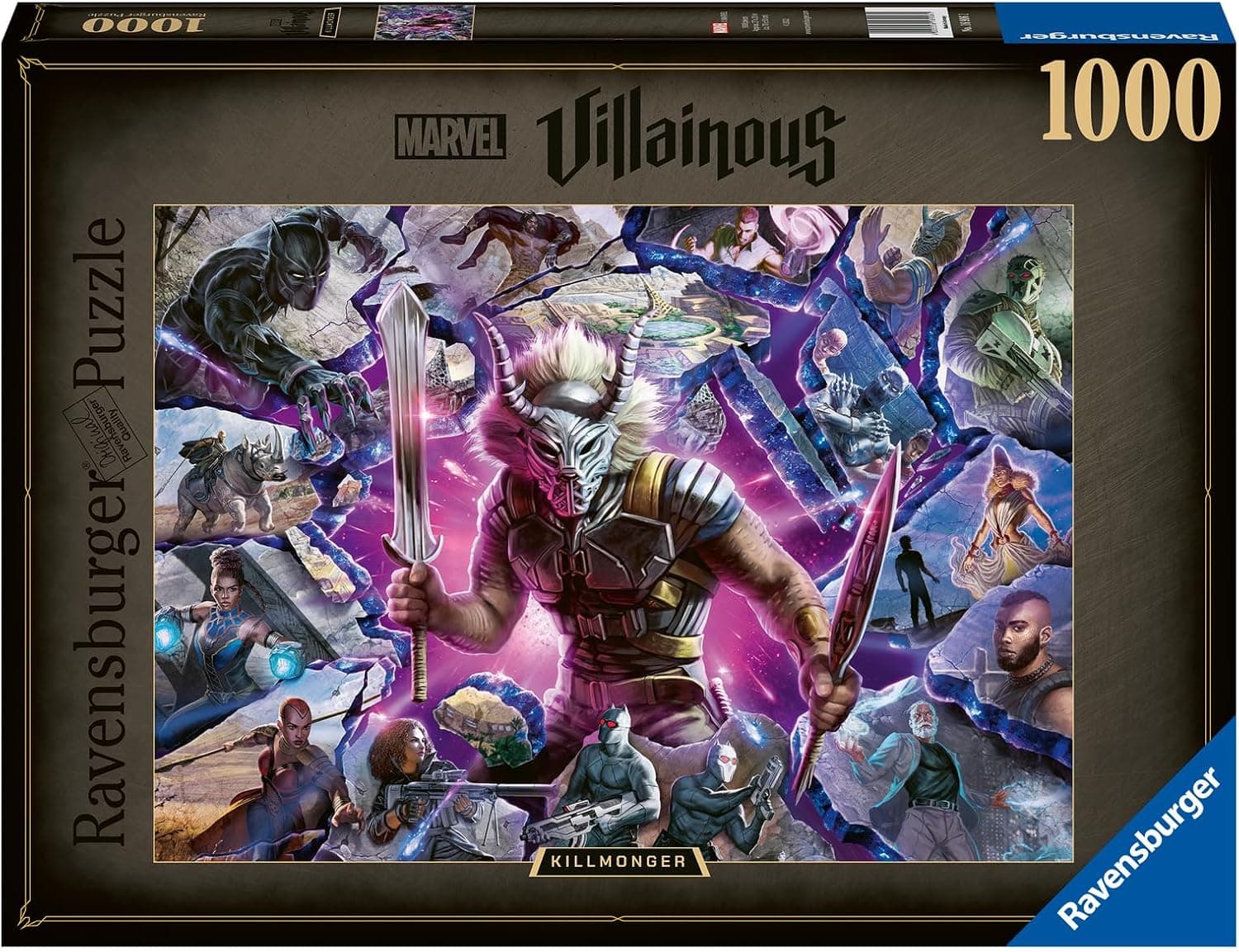 Ravensburger Villainous Killmonger | Puzzle Marvel de 1000 peças para adultos