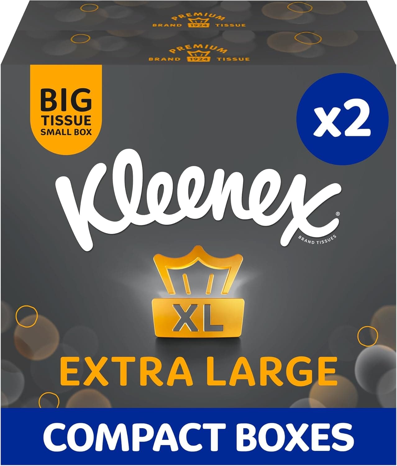 Kleenex | Lenços de papel extragrandes e compactos em caixa dupla