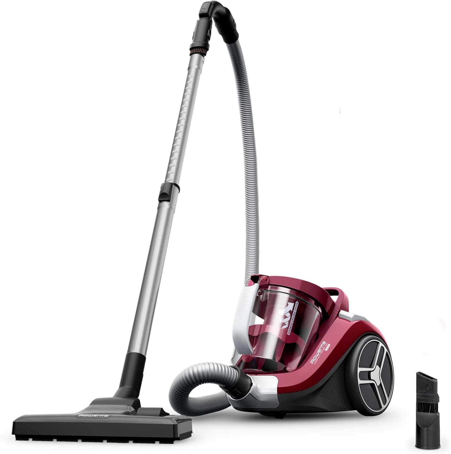 Rowenta Compact Power XXL Aspirador sem saco, motor de baixo consumo, 900 W, filtração ciclónica avançada de 3 níveis, depósito de sujidade extragrande de 2,5 l, compacto, kit clássico, RO4B23