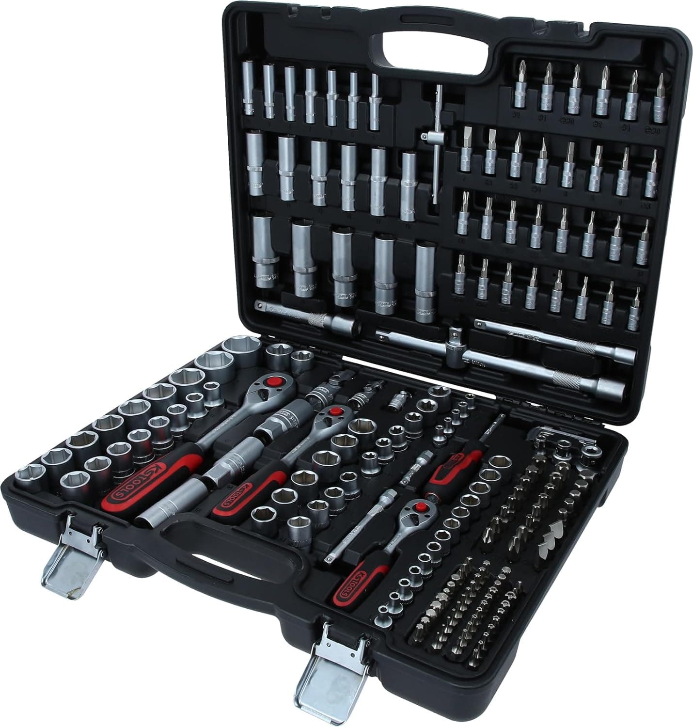 KS Tools 917.0795 | Conjunto de chaves de caixa 1/4", 3/8" e 1/2" com 195 peças para uso profissional e doméstico