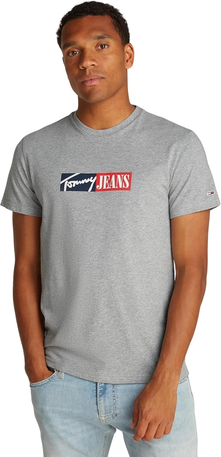 Tommy Jeans T-shirt Slim Entry Graphic com gola redonda para homem