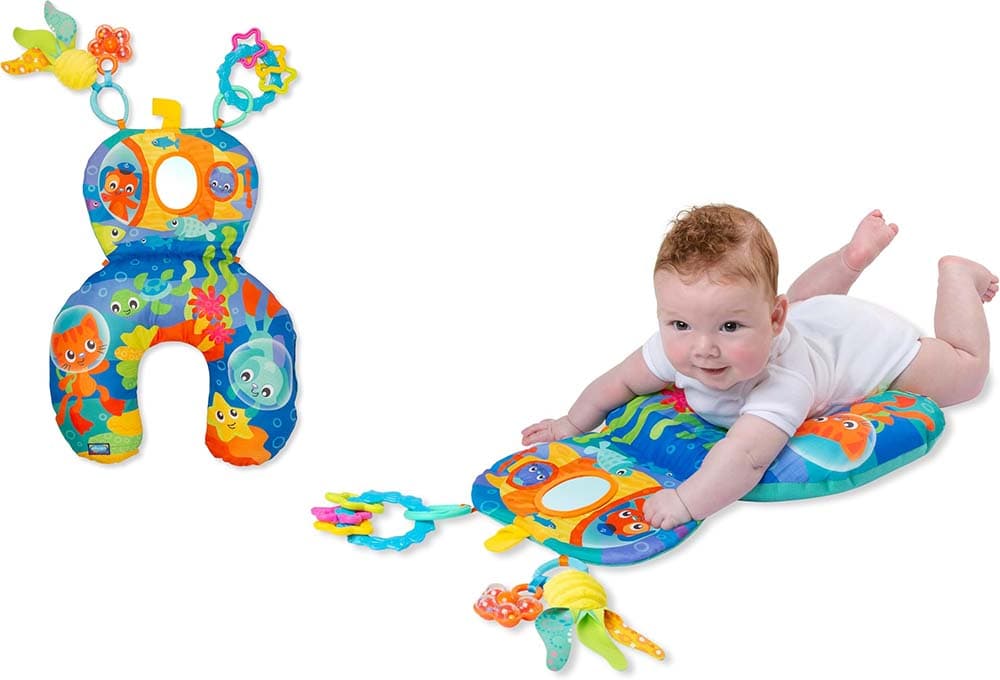 Almofada Abdominal Ocean Adventure de Playgro | Diversão e suporte para o tempo boca abaixo dos bebés a partir dos 0 meses
