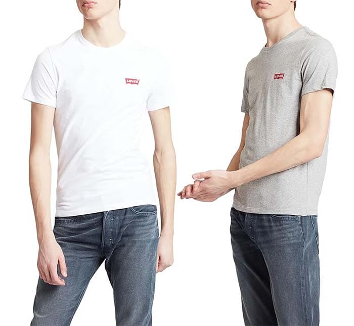 Levi's 2-Pack Crewneck Graphic T-shirts para homem, pack de 2