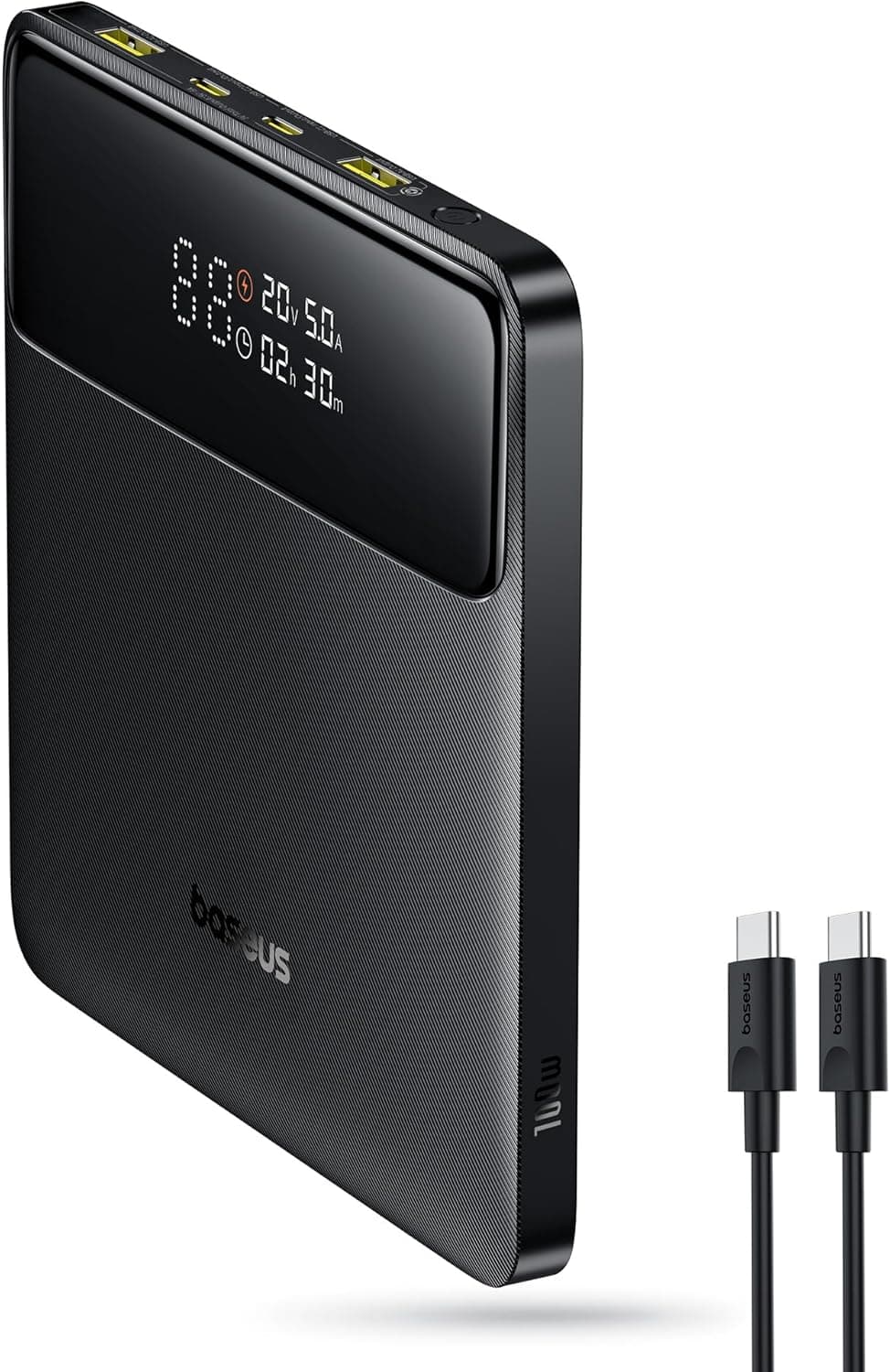 Baseus Powerbank, 20000 mAh 100 W PD Slim bateria externa QC 4.0 carregador rápido, Blade H1 USB C para portáteis MacBook iPad, iPhone 16 15 Pro MAX, Samsung Galaxy S24 Ultra, Steam Deck