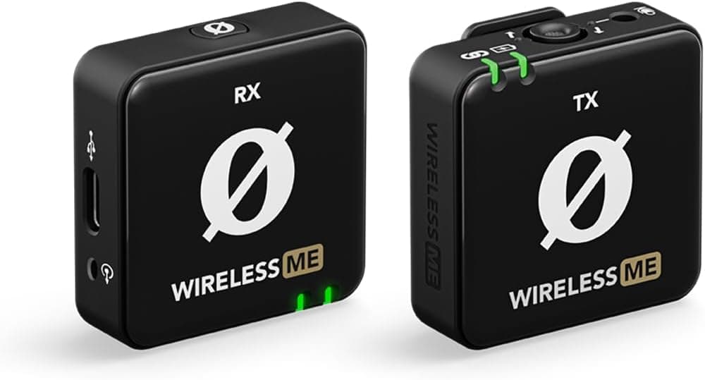 RØDE Sistema de microfone sem fios ultracompacto Wireless ME com microfones integrados, tecnologia GainAssist e 100 m de alcance para filmagens, entrevistas e criação de conteúdos