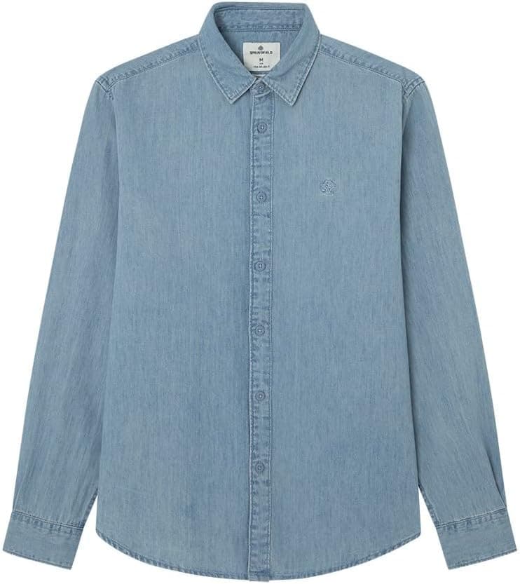 SPRINGFIELD | Camisa vaqueira de homem em azul