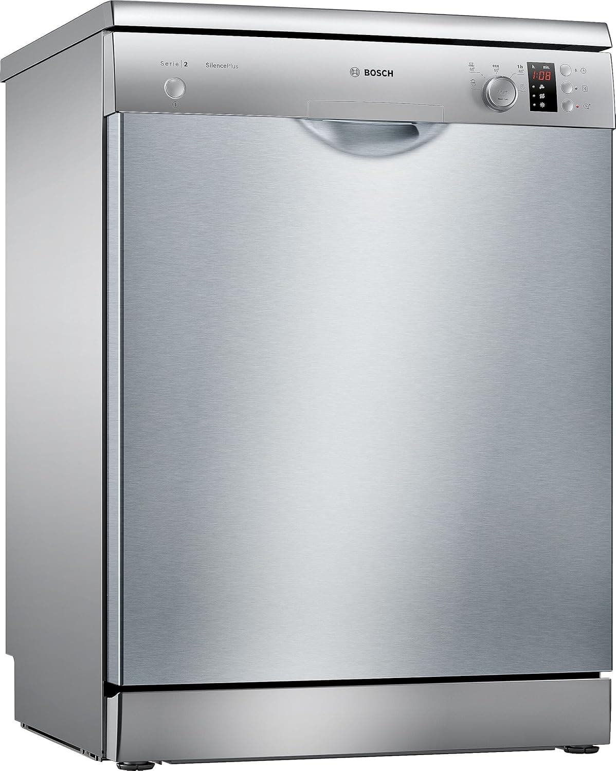 Bosch Lava-louças livre de instalação, 60 cm, ActiveWater, silencioso, série 2, aço inoxidável, SMS25AI05E