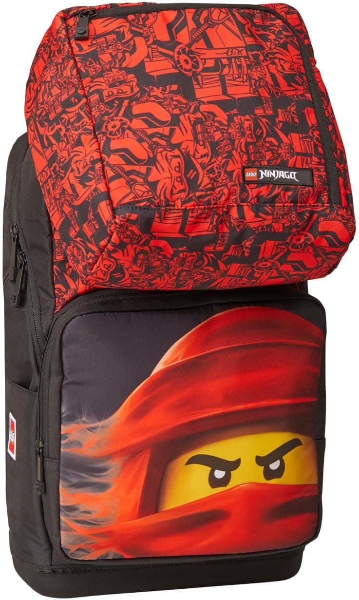 Lego Optimo Plus School Bag - Ninjago vermelho (20213-2202), Preto